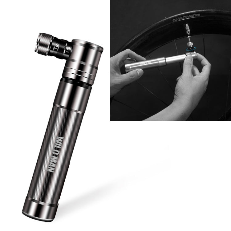 WILD MAN Mountain Road Bike Portable Bicycle Pump Us And French Mouth Universal Pump Mini Basketball Football Pump, GK8 (Red), GK8 (Silver)