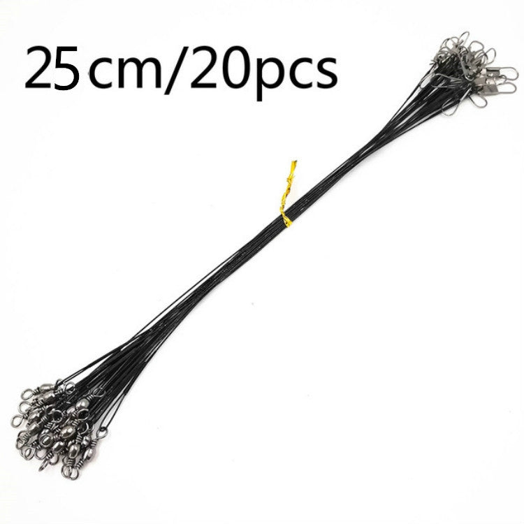 20 PCS Luya Front Wire With Pin Wire Anti-bite Wire, 15CM, 20CM, 25CM, 30CM