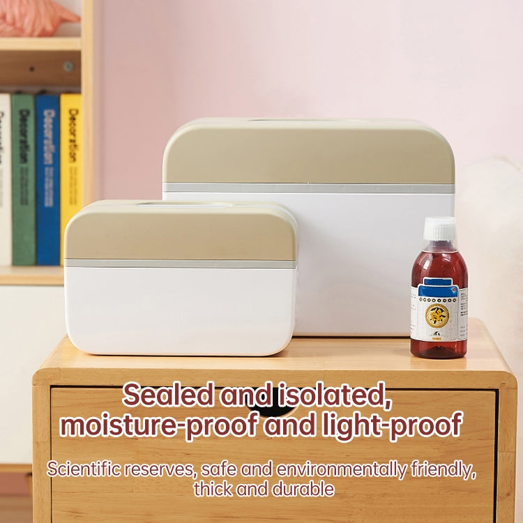 Multifunctional Household Dustproof Family Safety Emergency Storage Box Double-layer Medicine Case, S, L