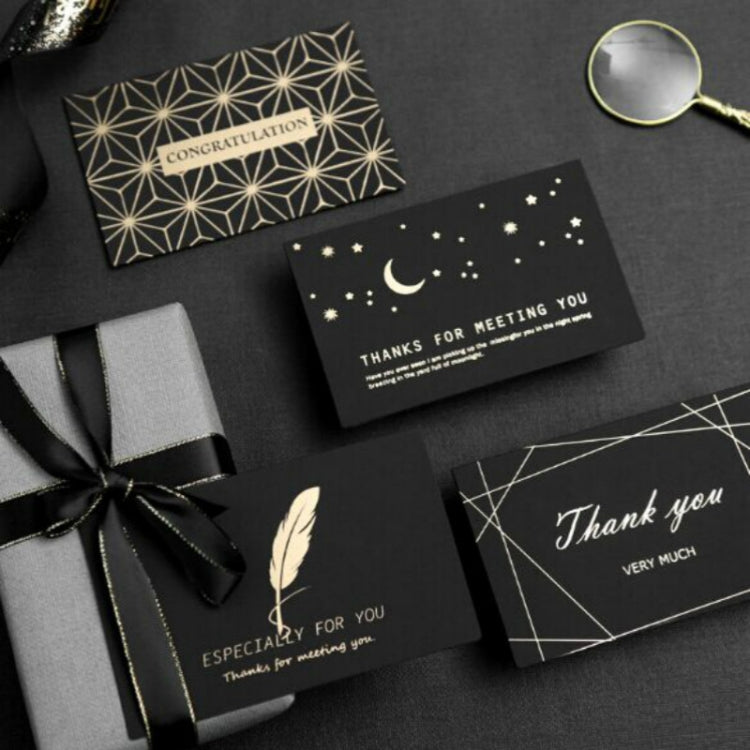 6 PCS Creative Business Bronzing Thanksgiving Birthday Card