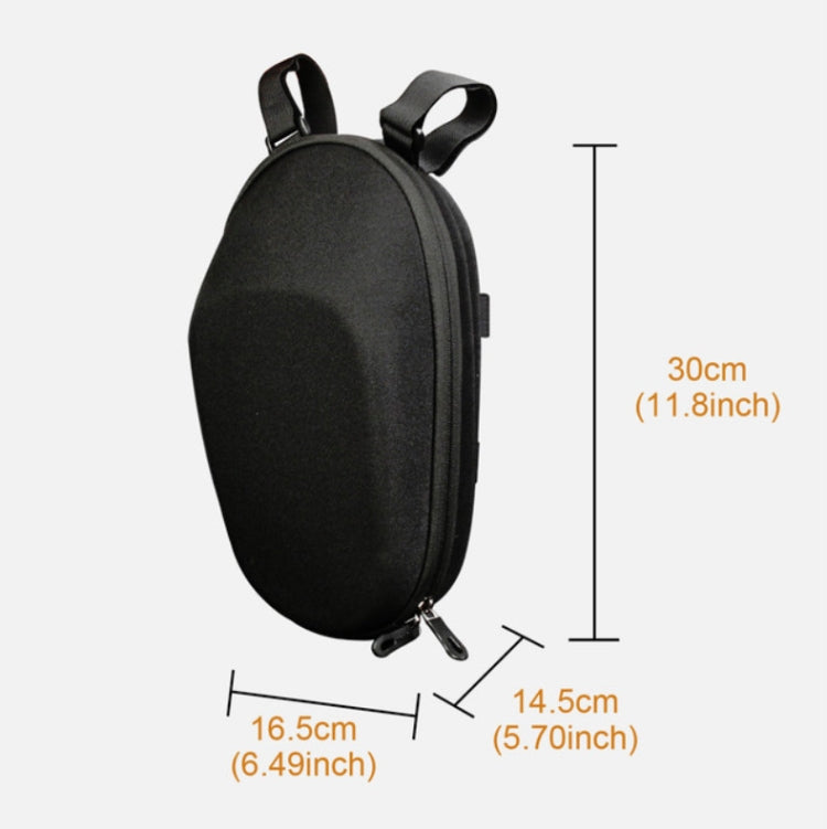 For Xiaomi No. 9 Electric Scooter PU Leather Waterproof EVA Hard Shell Bag Electric Folding Car Front Bag, 30 x 16.5 x 14.5cm