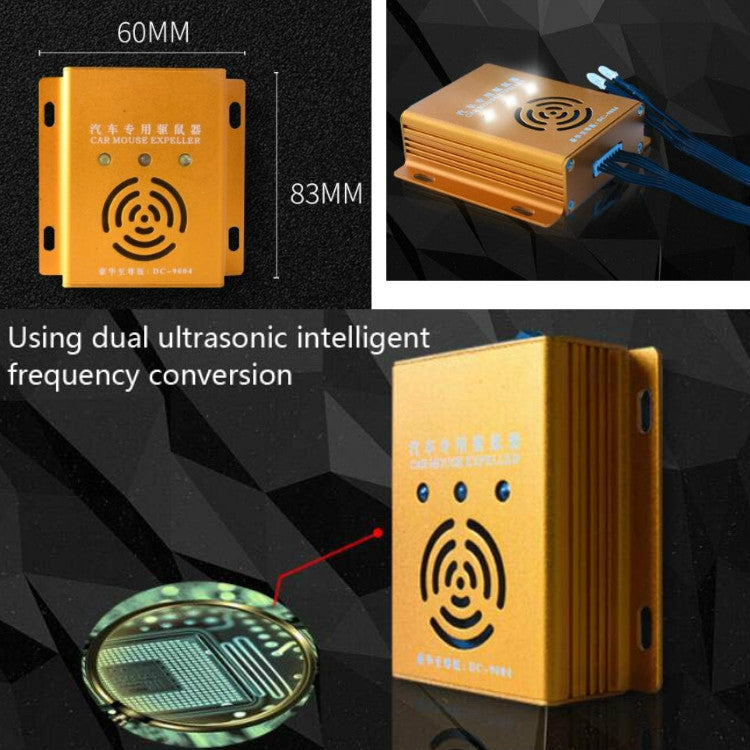 Car Mouse Repeller Ultrasonic Electronic Car Mouse Repeller Sound And Light Combined Mouse And Insect Repeller, Sound And Light Combined Gold