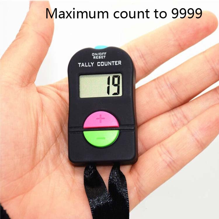 Large-Screen Electronic Digital Display Counter Manual Counter with Lanyard, Manual Counter (Add or Subtract), Manual Counter (Only Add)