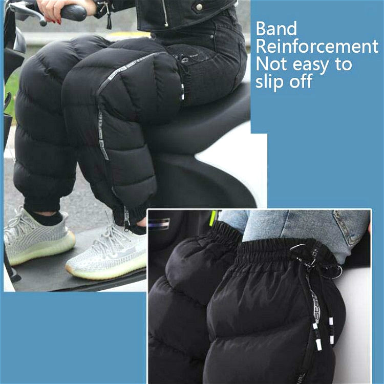 Electric Bicycle Winter Motorcycle Windshield Waterproof Warm Leg Cover Plus Velvet Padded Knee Pads, 60cm Standard, 60cm Increase, 70cm Lengthened and Enlarged