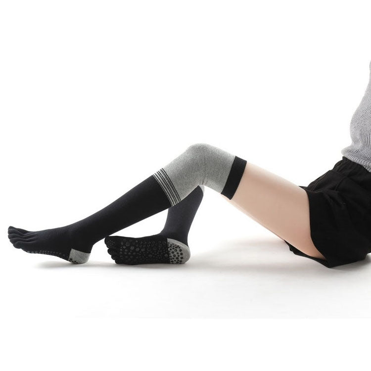Ladies Over The Knee Yoga Socks Winter Warm Non-Slip Dance Five-Finger Socks, Free Size