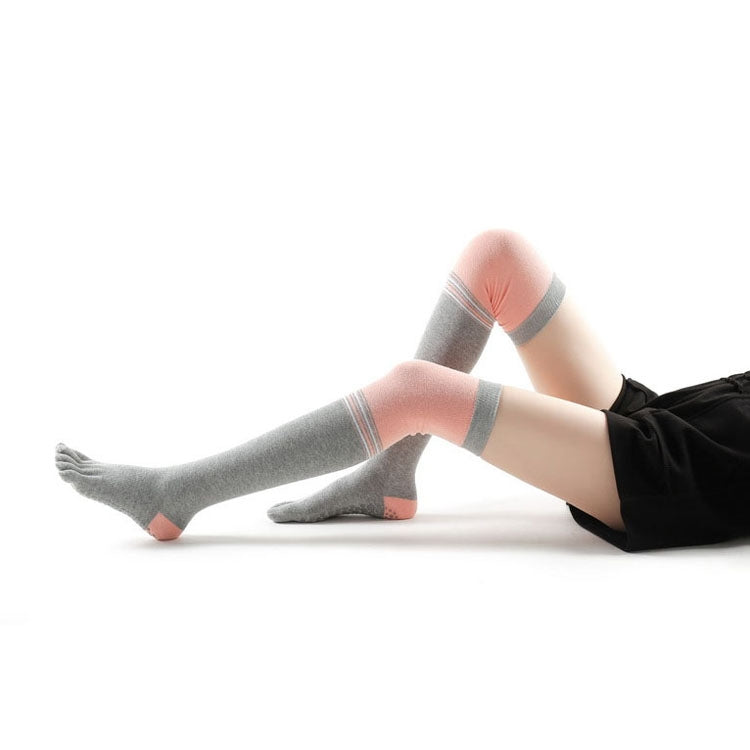 Ladies Over The Knee Yoga Socks Winter Warm Non-Slip Dance Five-Finger Socks, Free Size