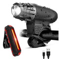 Bike Light USB Rechargeable Mountain Bike Warning Light, Front Light, Front Light + Tail Light