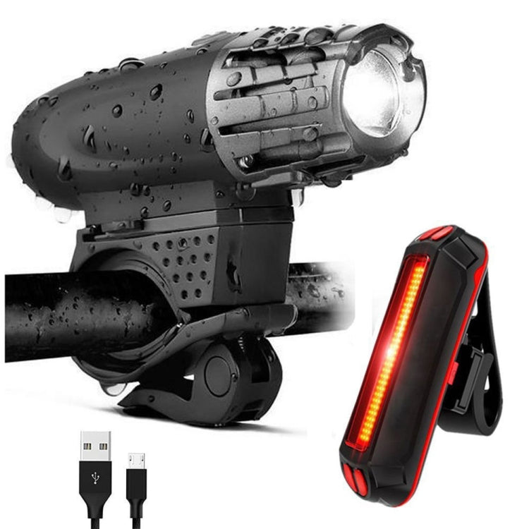 Bike Light USB Rechargeable Mountain Bike Warning Light, Front Light, Front Light + Tail Light
