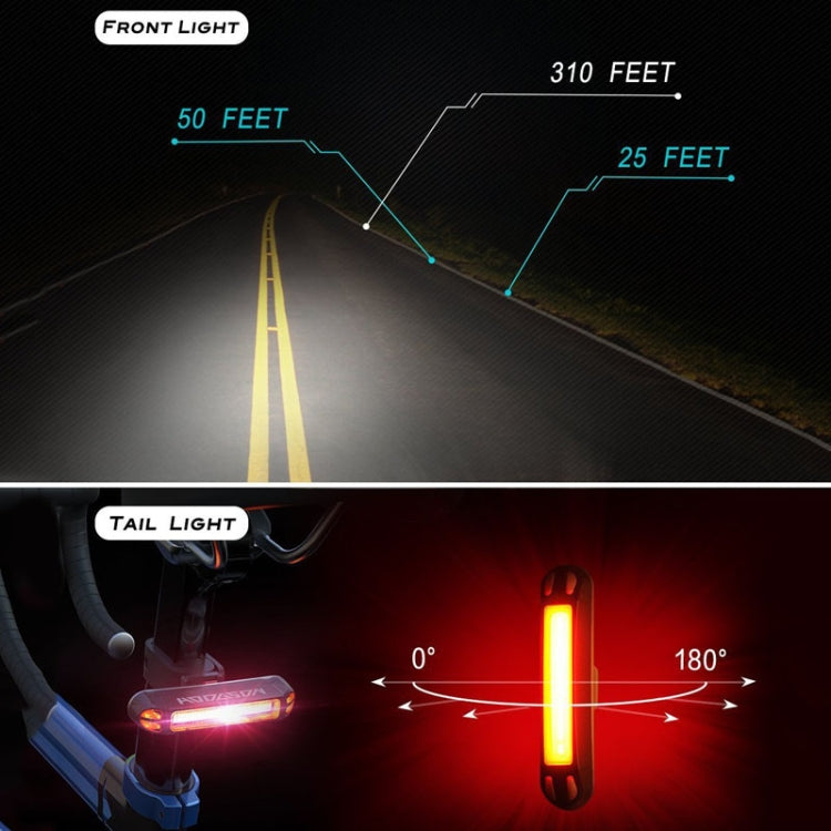 Bike Light USB Rechargeable Mountain Bike Warning Light, Front Light, Front Light + Tail Light