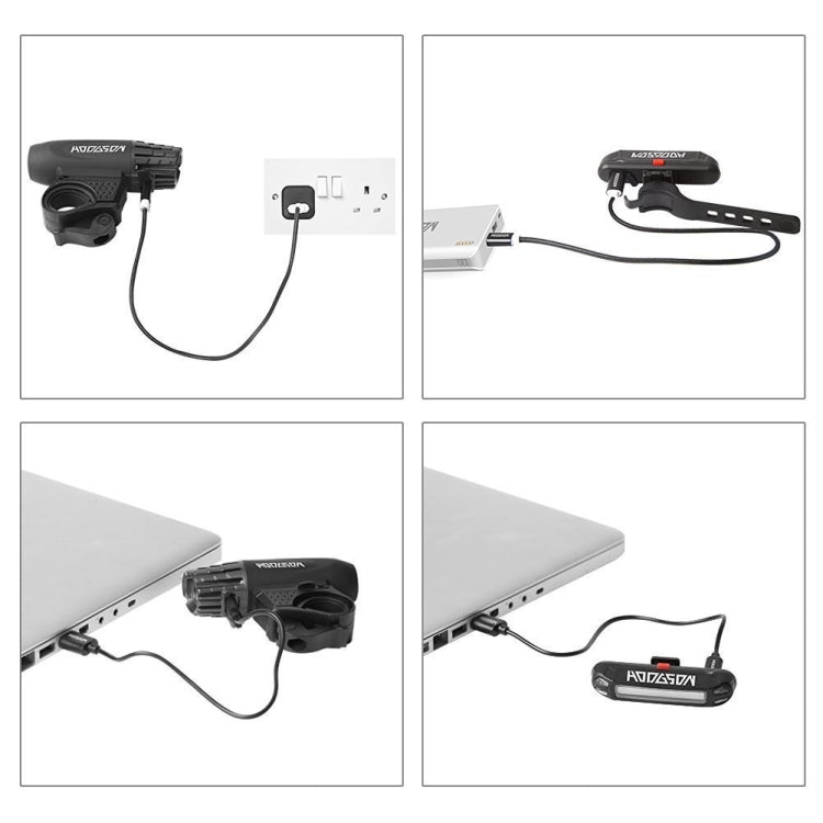 Bike Light USB Rechargeable Mountain Bike Warning Light, Front Light, Front Light + Tail Light
