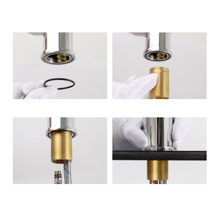 All Copper Hot Cold Water Faucet Bathroom Lift Faucet, Bathroom Lift Faucet