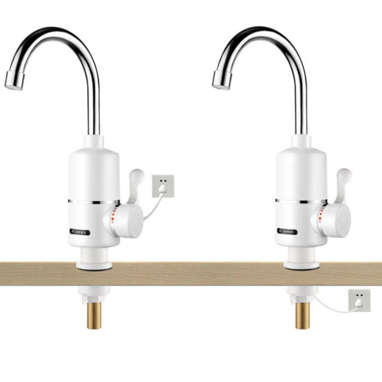Kitchen Instant Electric Hot Water Faucet EU Plug, Lamp Display Big Elbow, Digital Display Big Elbow