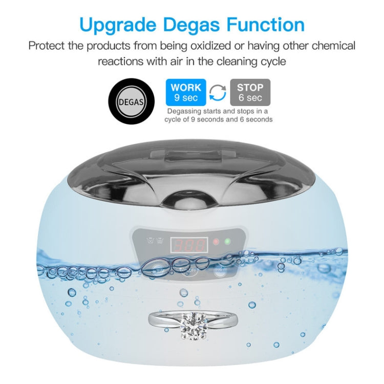 35W 600ml Mini Ultrasonic Cleaner Glasses Jewelry Household Ultrasonic Cleaner, 220V EU Plug, 110V US Plug, 220V AU Plug, 220V UK Plug