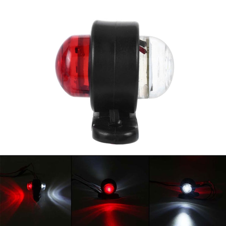 2 Pairs X9 12-24V Mini Double-Sided Red And White Truck Side Lights Modified Special Side Lights, 2 PCS X9