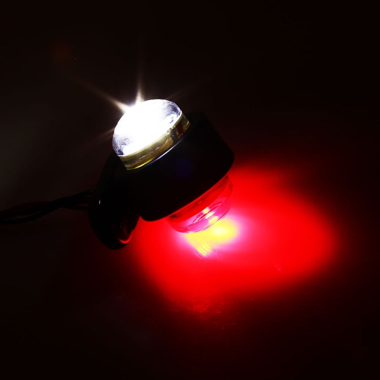 2 Pairs X9 12-24V Mini Double-Sided Red And White Truck Side Lights Modified Special Side Lights, 2 PCS X9