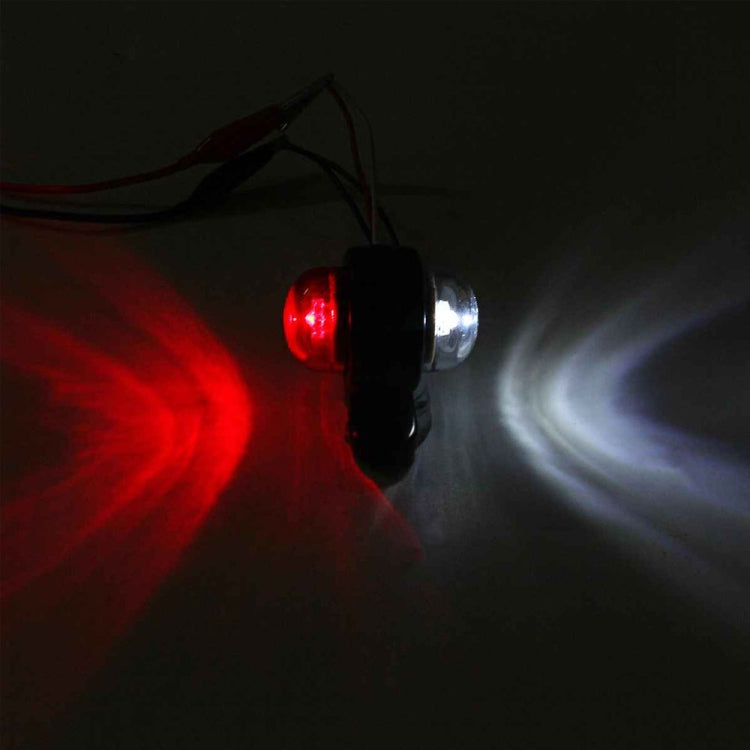 2 Pairs X9 12-24V Mini Double-Sided Red And White Truck Side Lights Modified Special Side Lights, 2 PCS X9