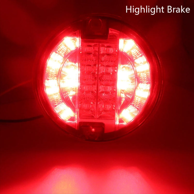 4 Inch 20 LEDs10-30V Wide Pressure Truck Tail Light 20LED Round Truck Tail Light Bread Light, 20 LEDs 10-30V