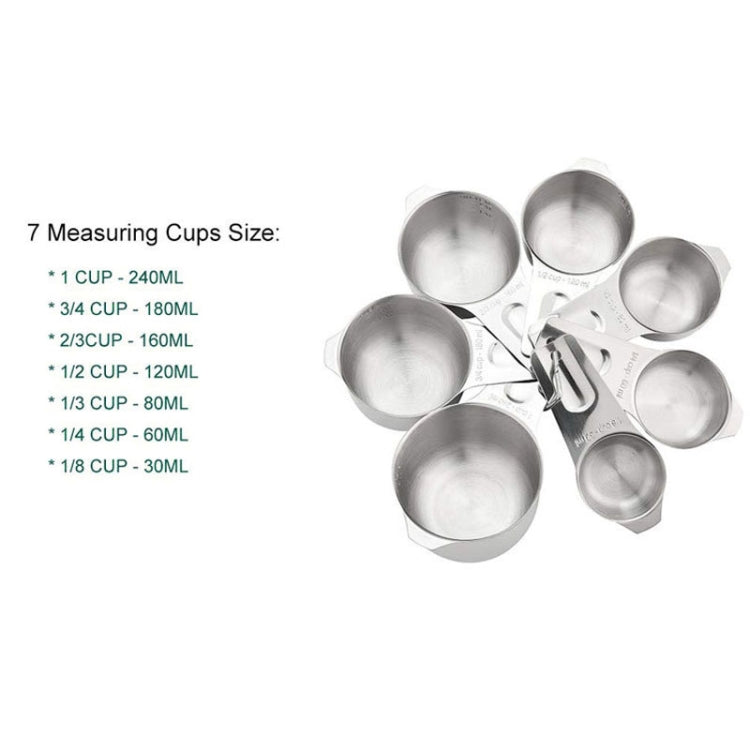 7 in 1 304 Stainless Steel Measuring Cup Set Baking Tools, 7 in 1 Measuring Spoon