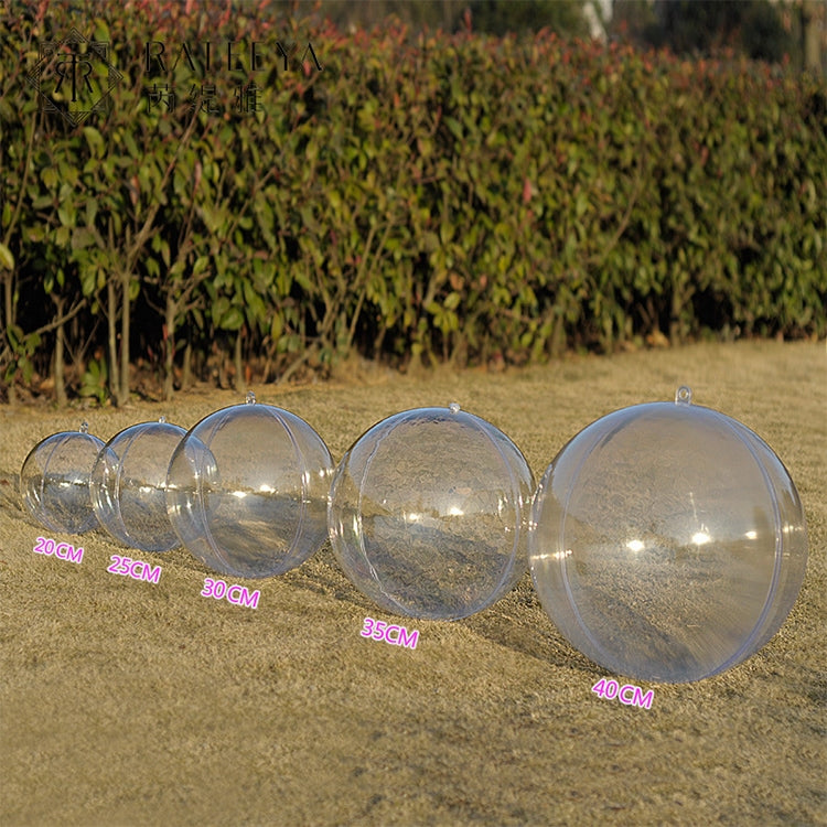 High Transparent Christmas Plastic Hollow Round Ball Window Decoration Mall Hanging Ball, 20cm, 25cm, 30cm, 35cm, 40cm