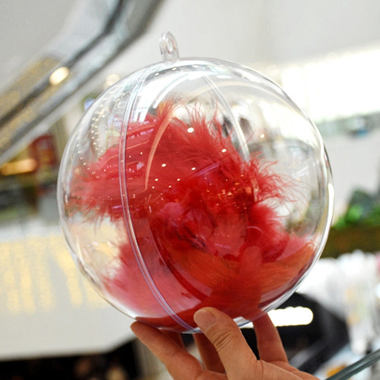 High Transparent Christmas Plastic Hollow Round Ball Window Decoration Mall Hanging Ball, 20cm, 25cm, 30cm, 35cm, 40cm