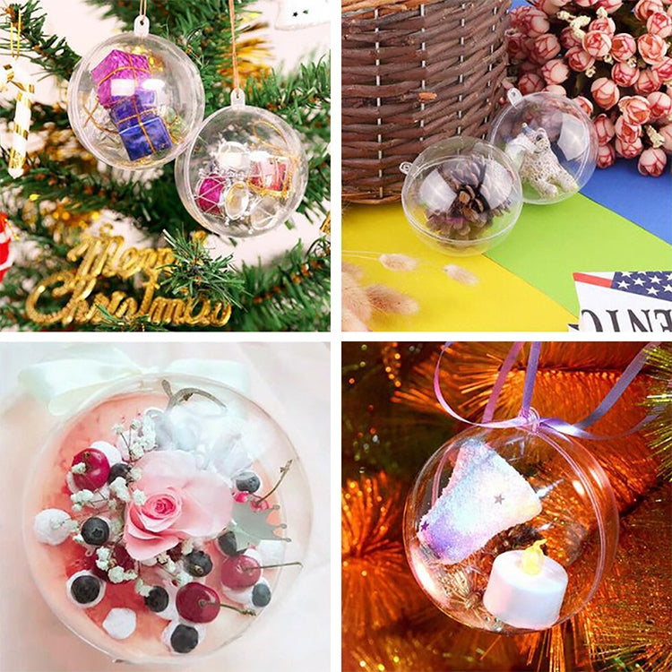 High Transparent Christmas Plastic Hollow Round Ball Window Decoration Mall Hanging Ball, 20cm, 25cm, 30cm, 35cm, 40cm