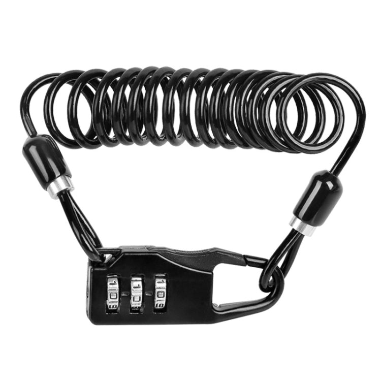 Helmet Lock Mountain Bike Wire Lock Safety Lock Bicycle Motorcycle Electric Bike Portable Password Steel Cable Lock, Helmet Lock