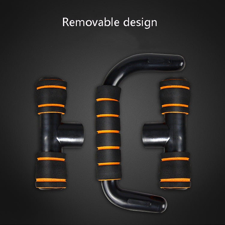 H-Shaped Push-Up Bracket Push-Up Fitness Equipment Home Indoor Chest Expansion Equipment, Black Orange, Black  Green