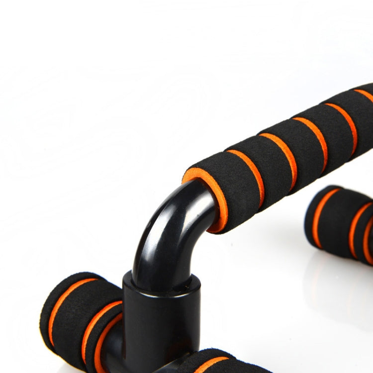 H-Shaped Push-Up Bracket Push-Up Fitness Equipment Home Indoor Chest Expansion Equipment, Black Orange, Black  Green