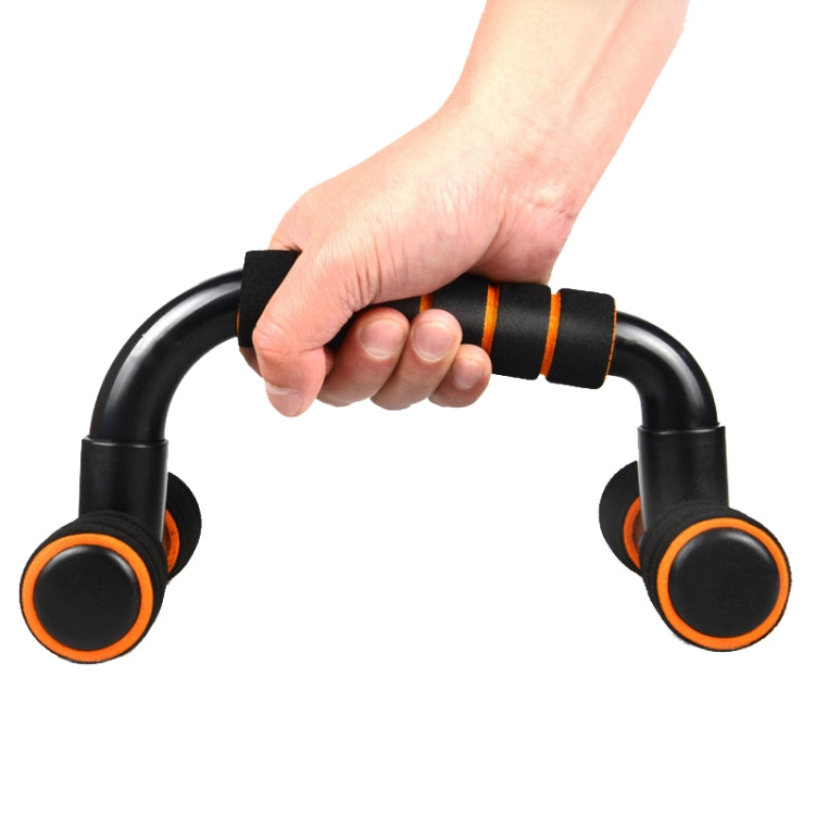 H-Shaped Push-Up Bracket Push-Up Fitness Equipment Home Indoor Chest Expansion Equipment, Black Orange, Black  Green