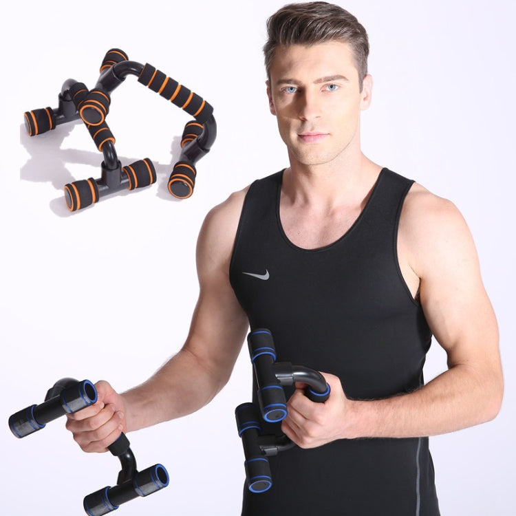 H-Shaped Push-Up Bracket Push-Up Fitness Equipment Home Indoor Chest Expansion Equipment, Black Orange, Black  Green