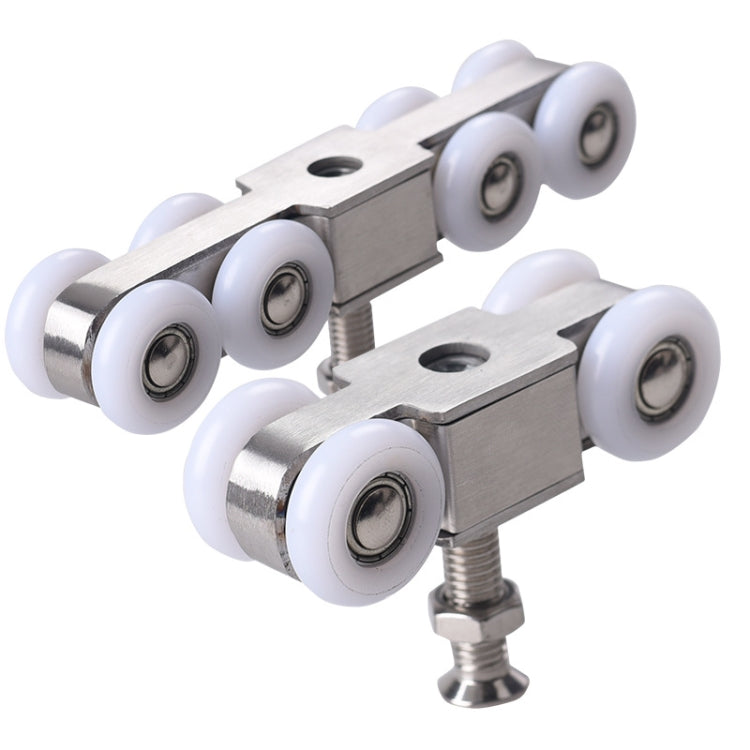 Stainless Steel Sliding Door Hanging Wheel Silent Smooth And Wear-Resistant Sliding Door Pulley Nylon Hanging Rail, 4 Wheels, 8 Wheels