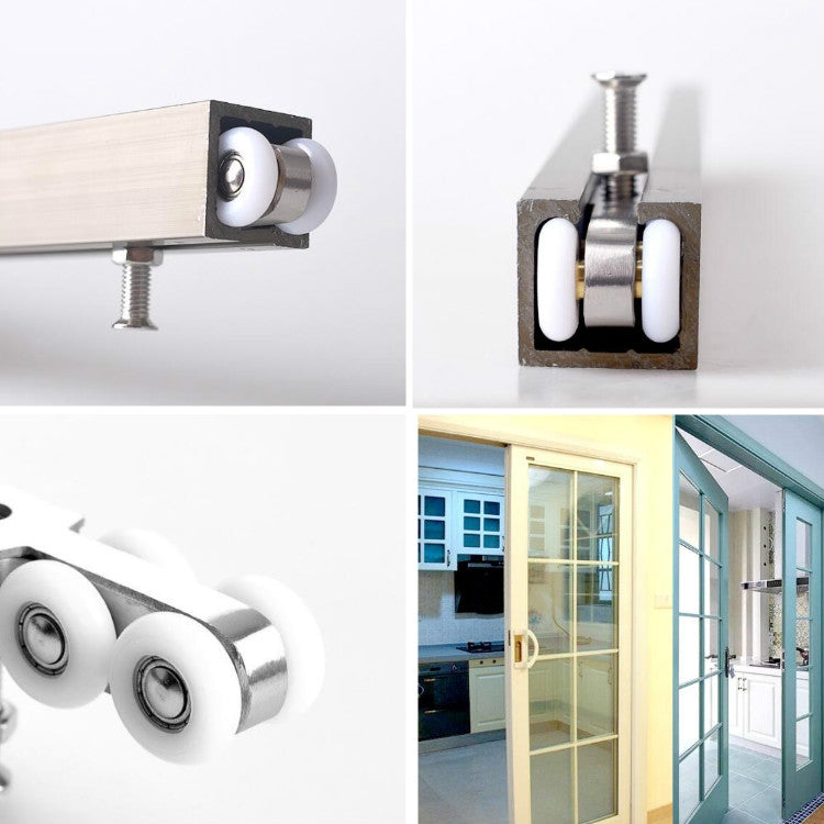 Stainless Steel Sliding Door Hanging Wheel Silent Smooth And Wear-Resistant Sliding Door Pulley Nylon Hanging Rail, 4 Wheels, 8 Wheels