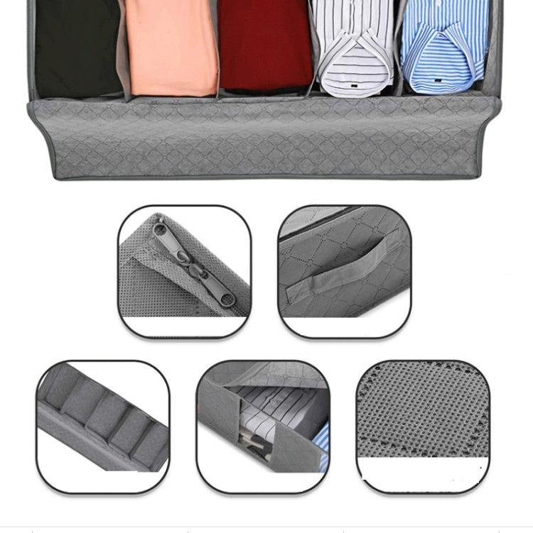 Non-Woven Bed Storage Box Foldable Quilt Clothes Dust-Proof & Moisture-Proof Storage Bag, 97x33x15cm