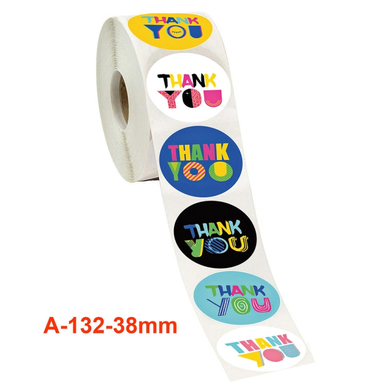 3 PCS Thank You Sticker 8 Kinds Of Pictures Wedding Party Decoration Supplies Label, A-132-38mm Sticker