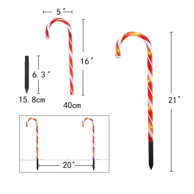10 in 1 Christmas Cane Lights Holiday Indoor Garden Decoration Lights, US Plug, EU Plug, UK Plug, AU Plug