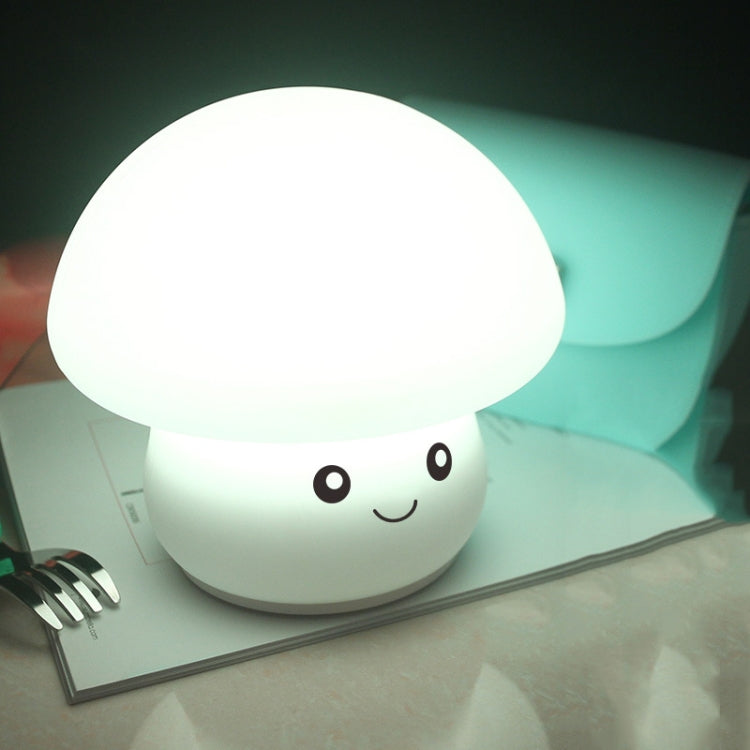 Silicone Colorful Mushroom Night Light Bedside Sleeping Table Lamp, 0.8W