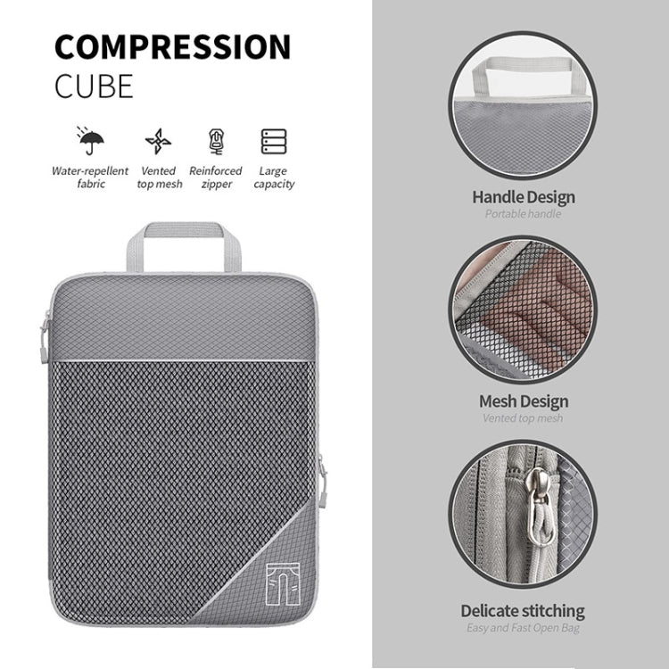 3 In 1 Compression Mesh Travel Cubes Clothes Underwear Packing Bags, 3 In 1