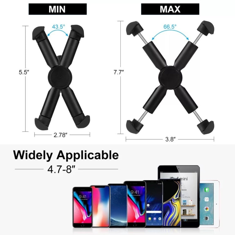 Motorcycle Bicycle Phone Holder Outdoor Riding Equipment Suitable For 4.7-8 Inch Mobile Phone/Tablet, Black, Gray