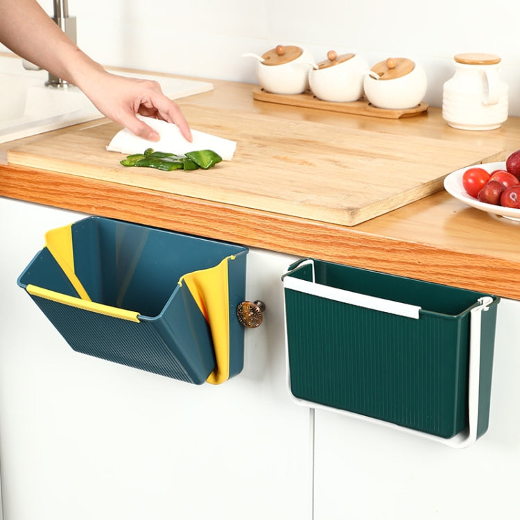 Portable Kitchen Sorting Wall-Mounted Folding Trash Can, Wall-Mounted (Blue), Wall-Mounted (Green), Wall-Mounted (Gray), Wall-Mounted (Brown)