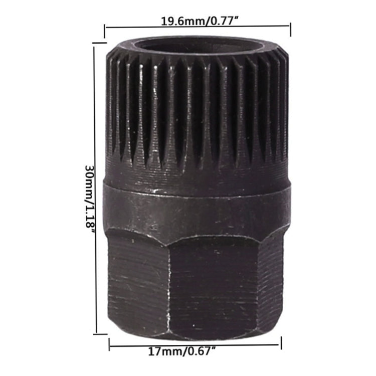 Spline Alternator Clutch Free Wheel Pulley Removal Tools Installations Socket, Installations Socket