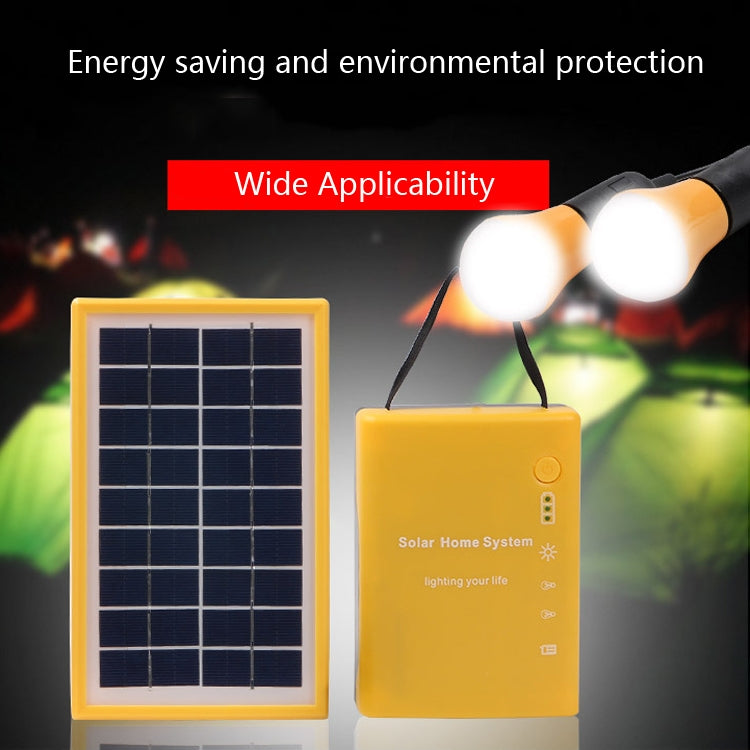 3W Solar Small System Household Multifunctional Portable Emergency Light, Yellow, Green, Red