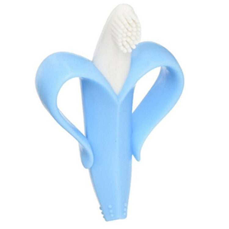 Newborn Baby Banana Silicone Teether Bite, Blue, Pink, Yellow