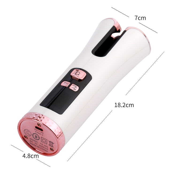 USB Charging Automatic Rotating Curling Iron Portable Wireless Travel Curling Iron, Black, White, Pink