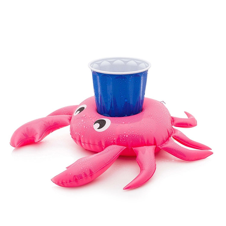 3 PCS Crab Shape Inflatable Floating Drink Coaster, Middle Ring Diameter: 7.5cm, Crab Shape