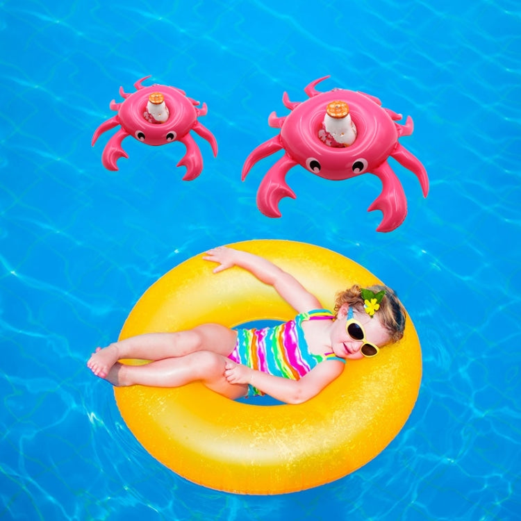 3 PCS Crab Shape Inflatable Floating Drink Coaster, Middle Ring Diameter: 7.5cm, Crab Shape