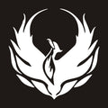 4 PCS Car Personality Decals Electric Car Stickers Decoration Fire Phoenix Totem, Fire Phoenix