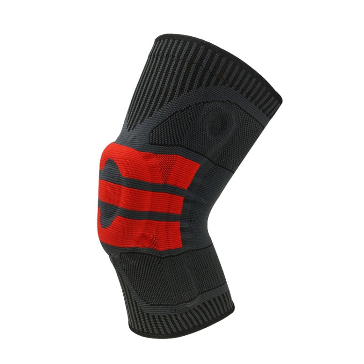 Enhanced Version Silicone Spring Support Knee Pads Knitted High Elastic Breathable Anti-Slip Protective Gear, Size:, M (Blue And Black), L (Blue And Black), XL (Blue And Black), M (Orange And Red), L (Orange And Red), XL (Orange And Red)               ...