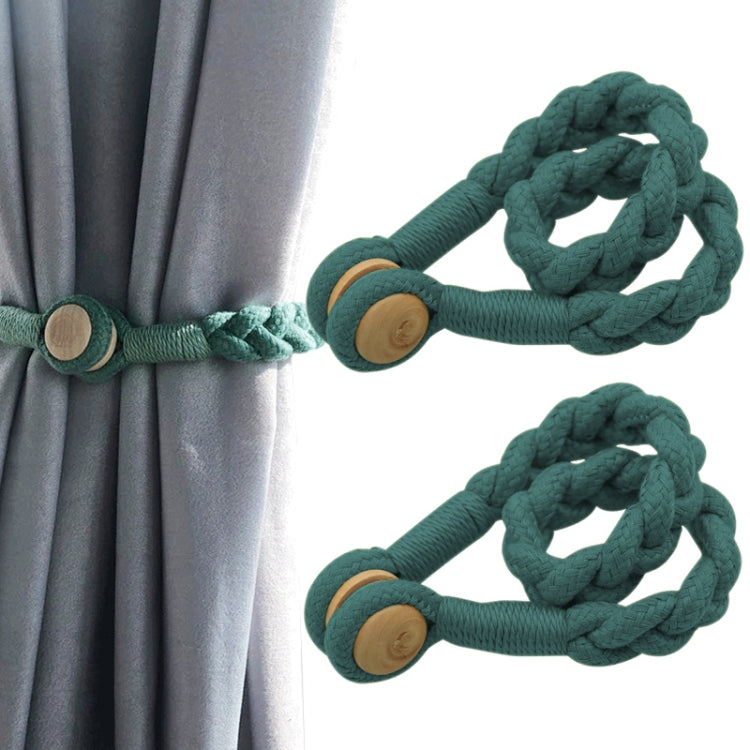1 Pair Magnetic Buckle Twist Tie For Curtains, Pink, Grey Blue, Golden King, Conran, Off-white, Light Gray, Dark Grey