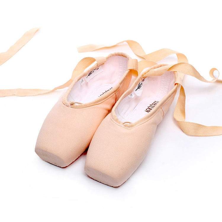 Ballet Lace Pointe Shoes Professional Flat Dance Shoes, 31, 32, 33, 34, 35, 36, 37, 38
