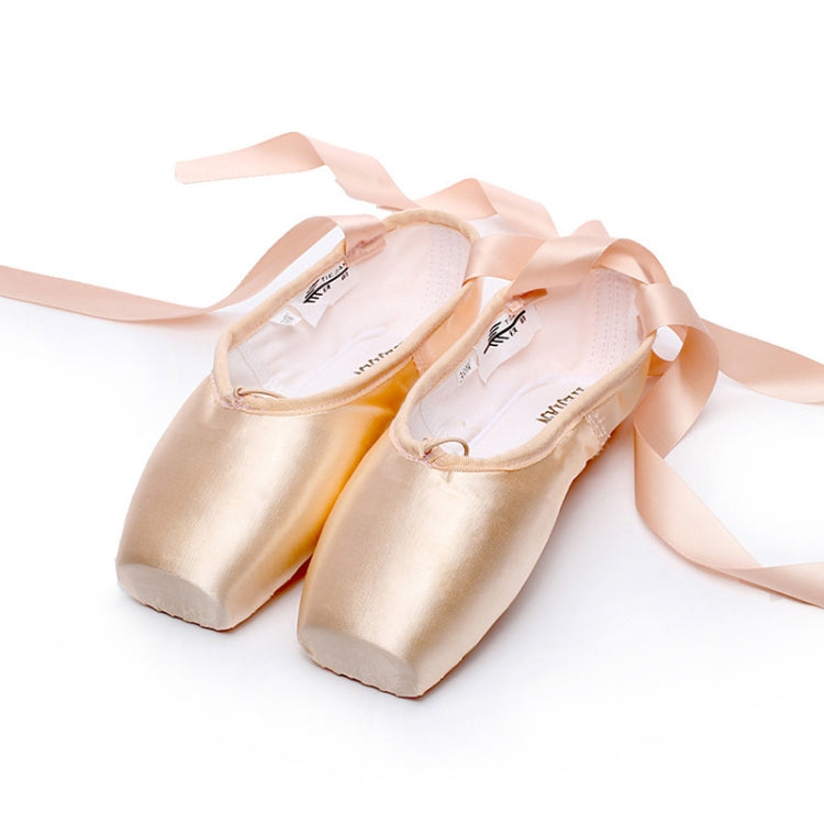 Ballet Lace Pointe Shoes Professional Flat Dance Shoes, 31, 32, 33, 34, 35, 36, 37, 38